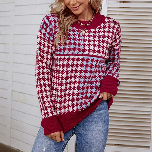 WW | Geometrischer Strickpullover mit Modernem Muster