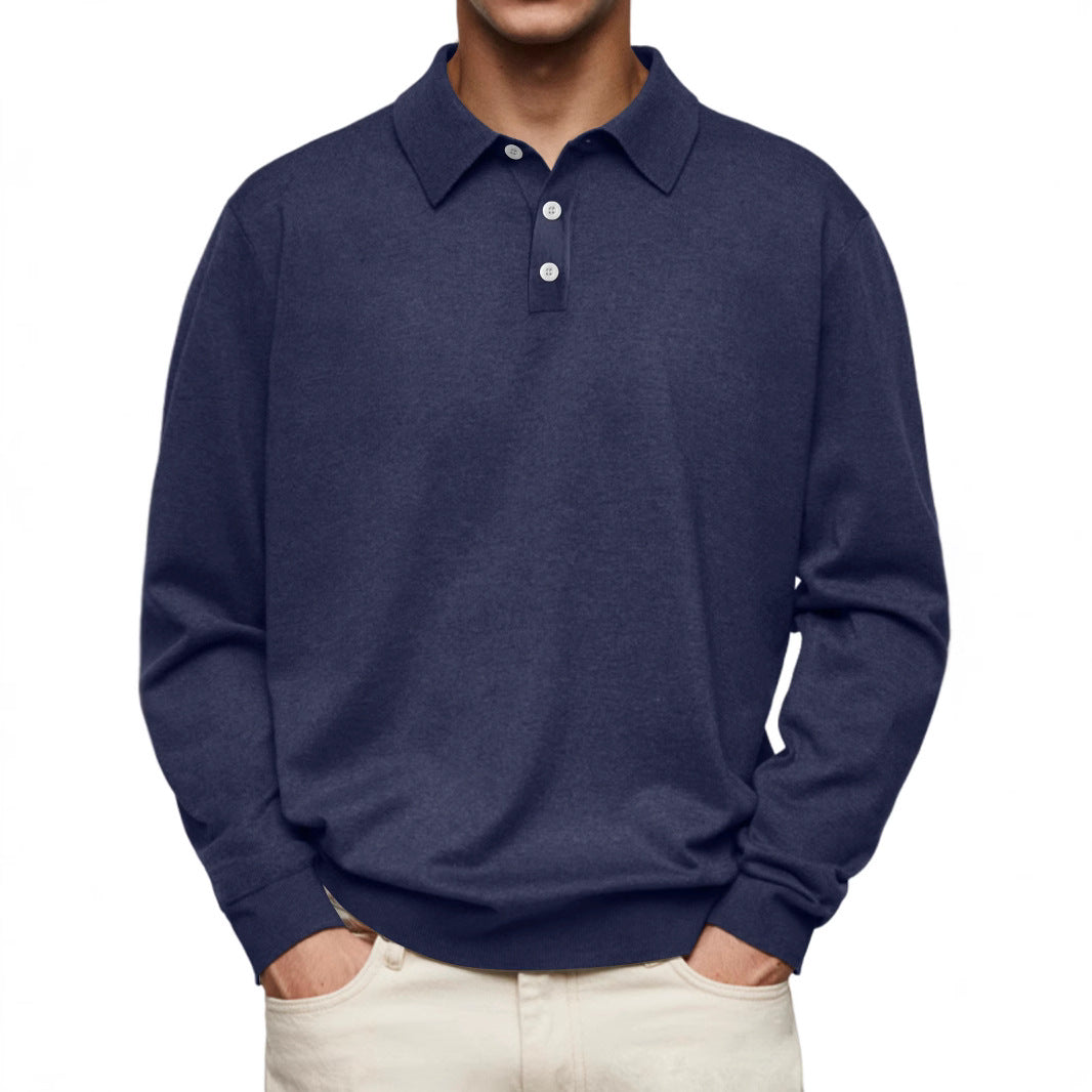 WW | Polo Shirt Relaxed Fit Long Sleeves Soft Knit Fabric Breathable Fabric