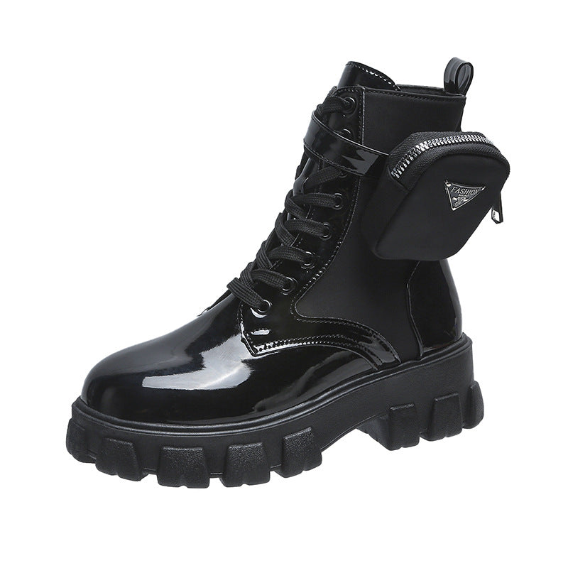 Women's Chunky Boots with Practical Side Pocket Design WW
