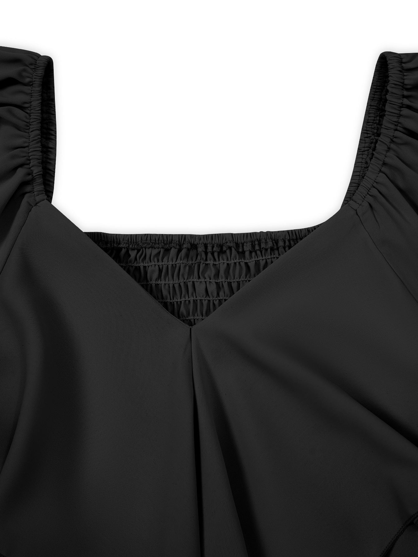 WW | Lässiges Kreuz V-Ausschnitt Kurzarm Wickel Einfarbig Mini Kleid