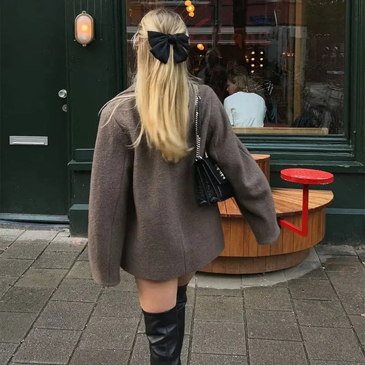 WW | Damen Oversized Wolljacke Gemütlicher Stil