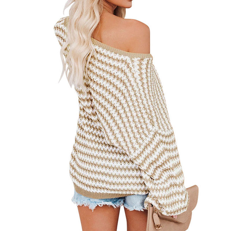 WW | Gestreifter Strickpullover mit Lässigem Look