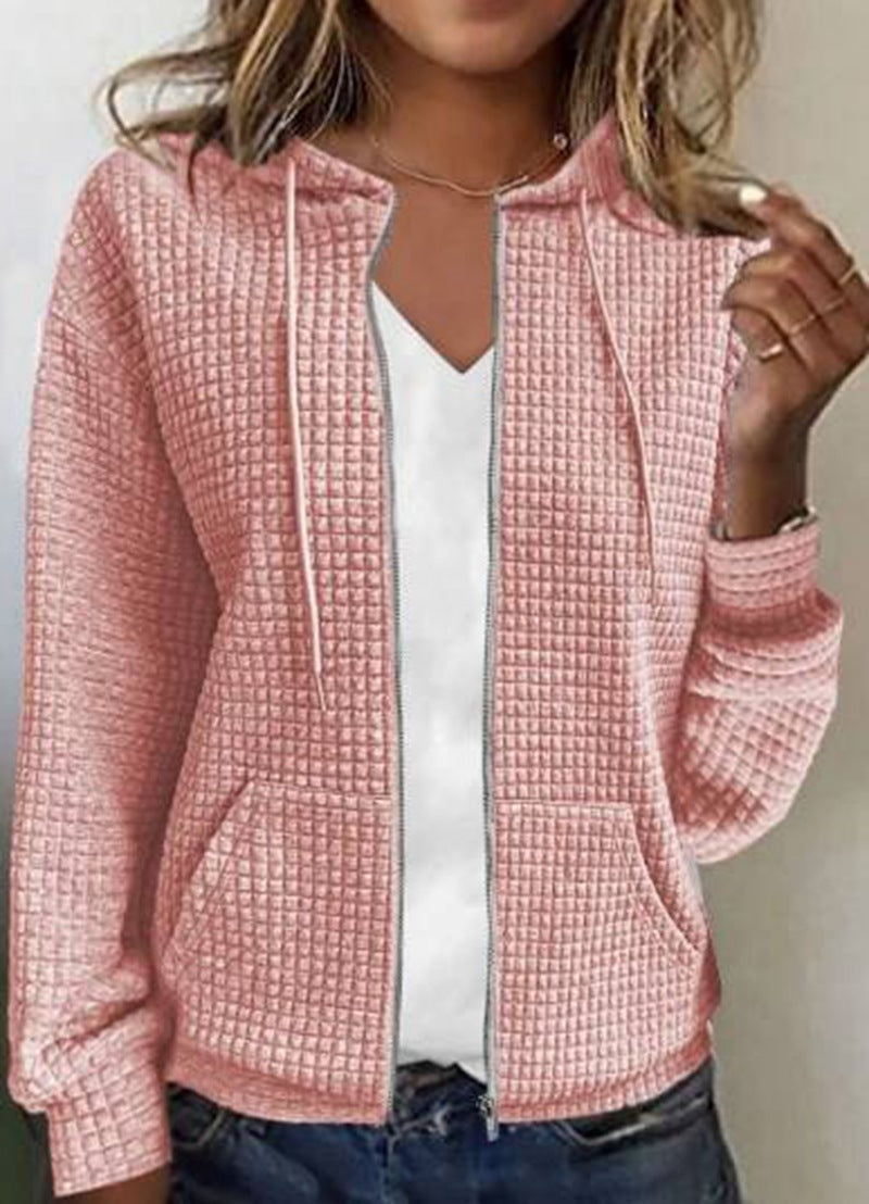 WW | Casual jacket with pocket in solid color