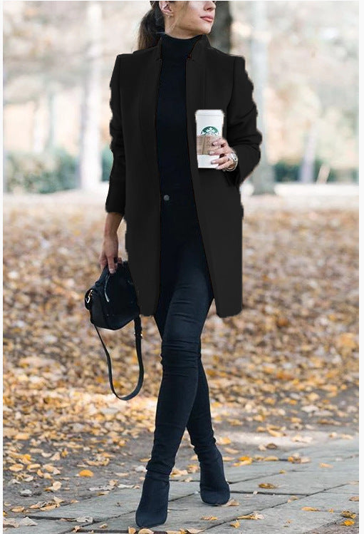 WW | Coat - Tailored - Wool Blend - Knee-length - Minimalist Design