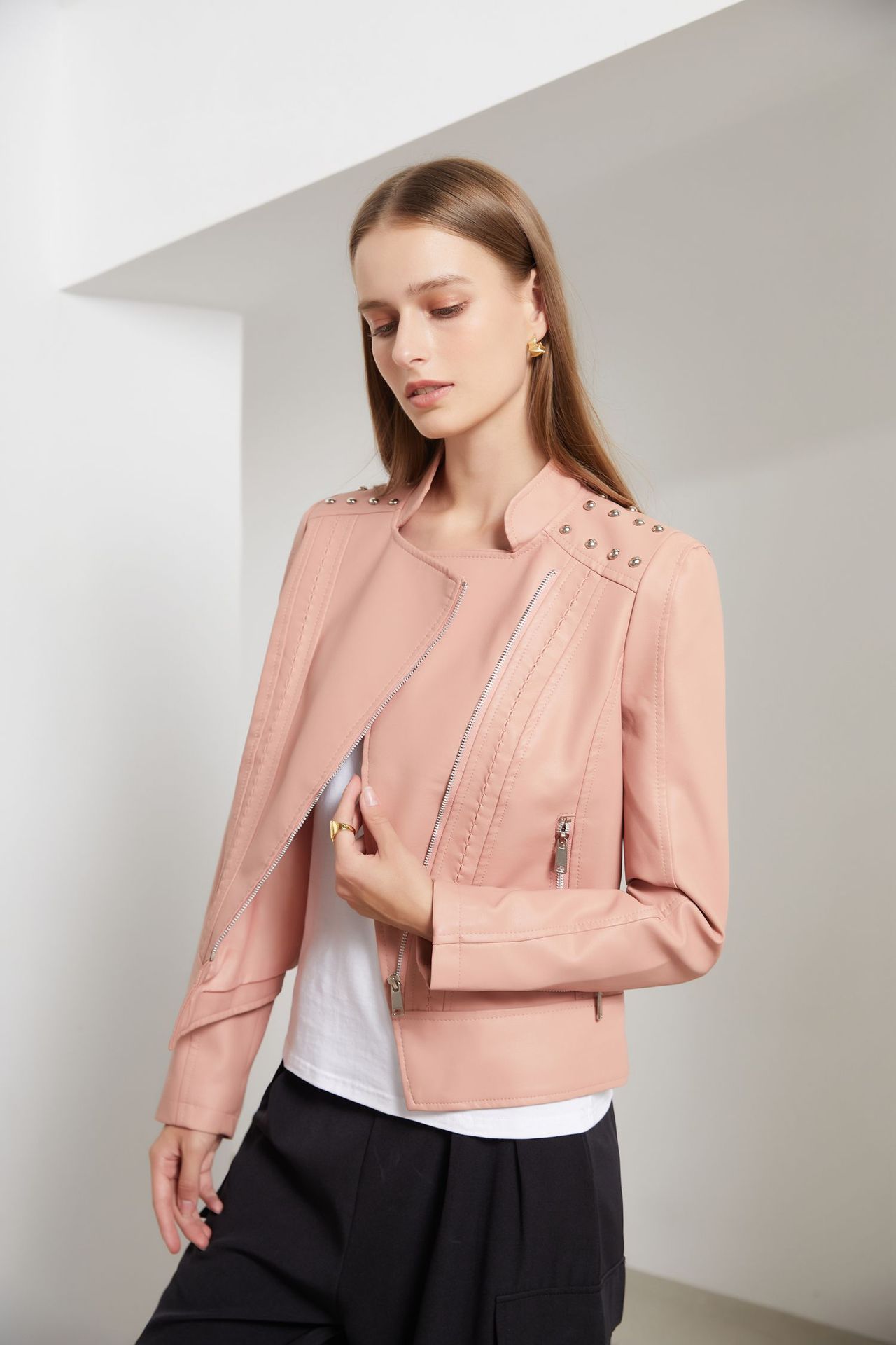 WW | PU-Leder Motorradjacke - Modern Edge - Leichtes Design - Herbst- & Frühlings-Essential