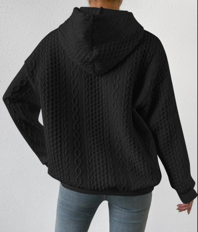 WW | Kapuzen-Jacquard-Pullover
