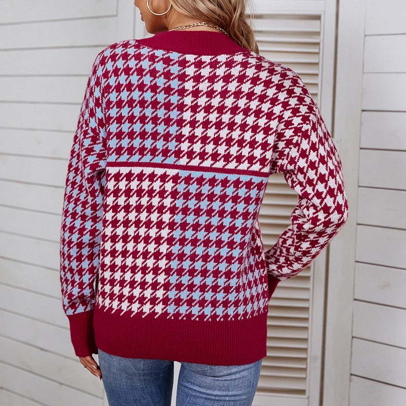 WW | Geometrischer Strickpullover mit Modernem Muster