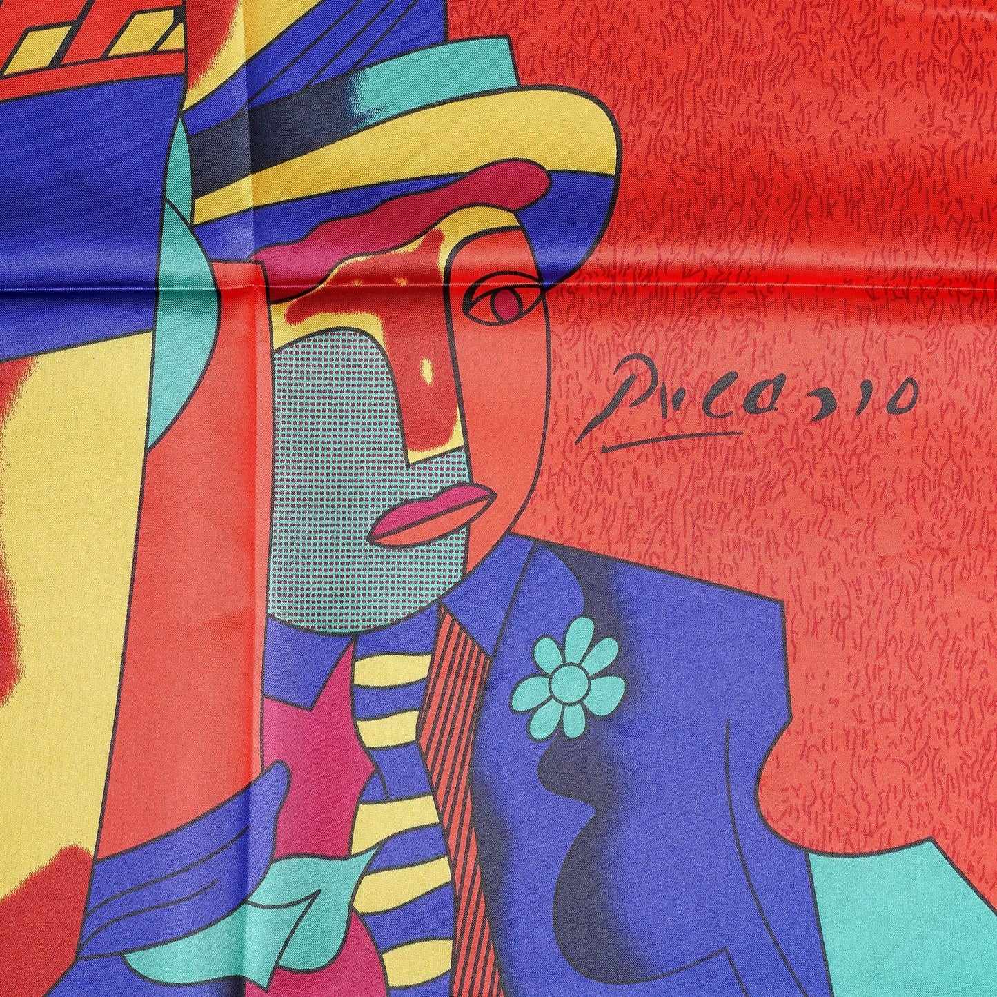 Women's Silk Scarf with Modern Graphic Design WW