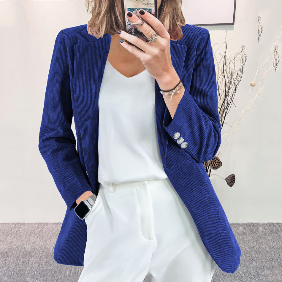 Damen Cordblazer mit feiner Textur und eleganten Details WW