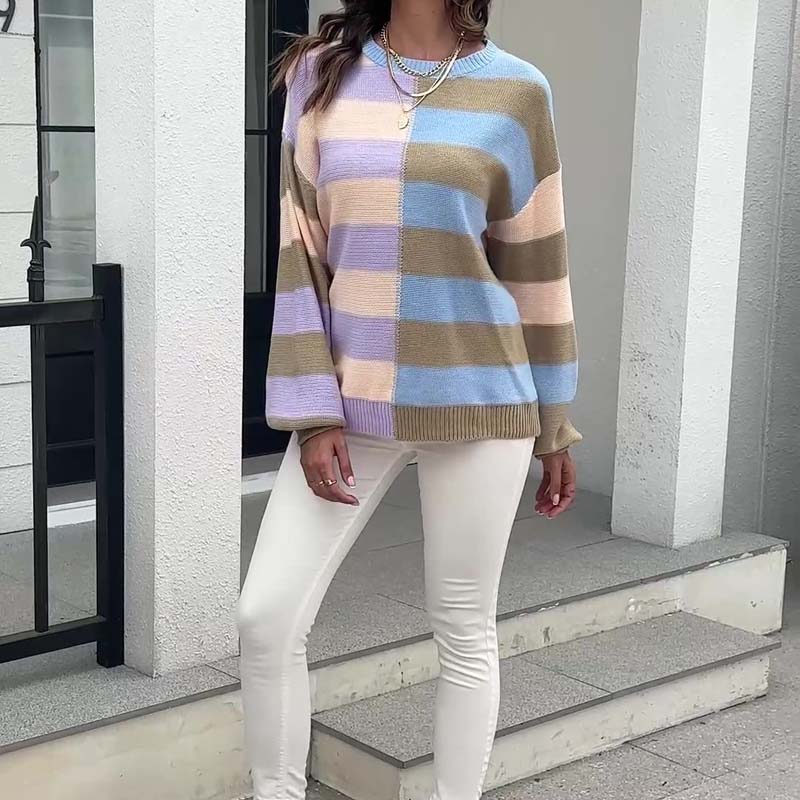 WW | Gestreifter Strickpullover für Stilvolle Outfits