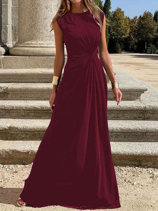 Damen Maxikleid mit elegantem Wickeldesign und figurschmeichelndem Schnitt WW