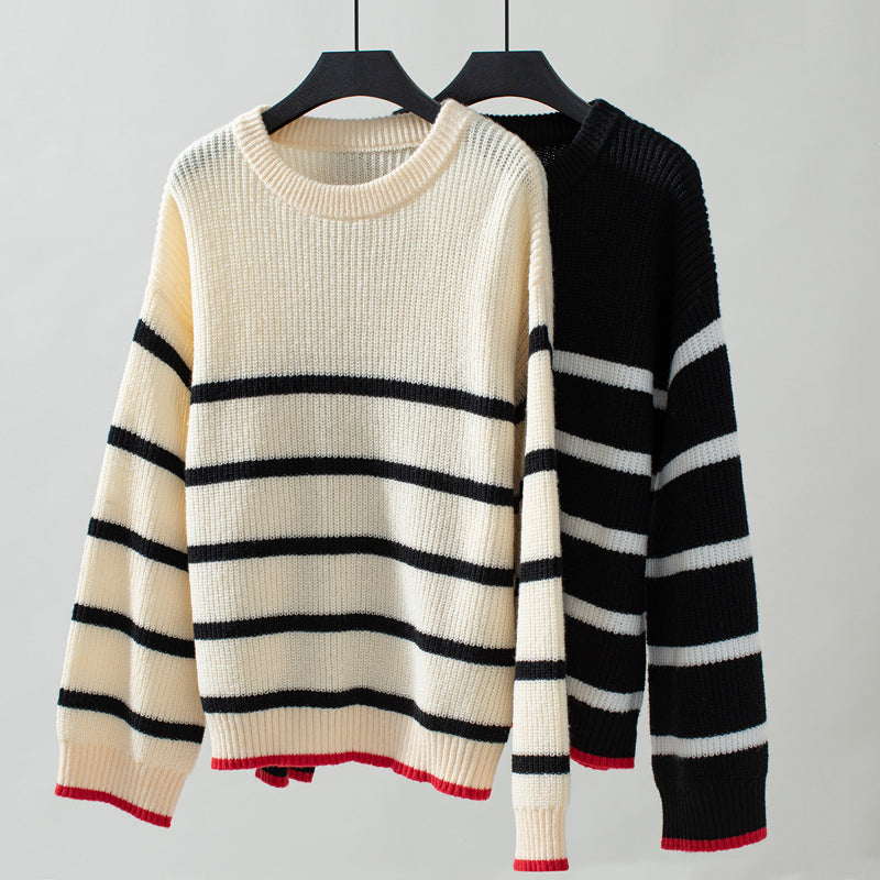 WW | Gestreifter Strickpullover mit Klassischem Design