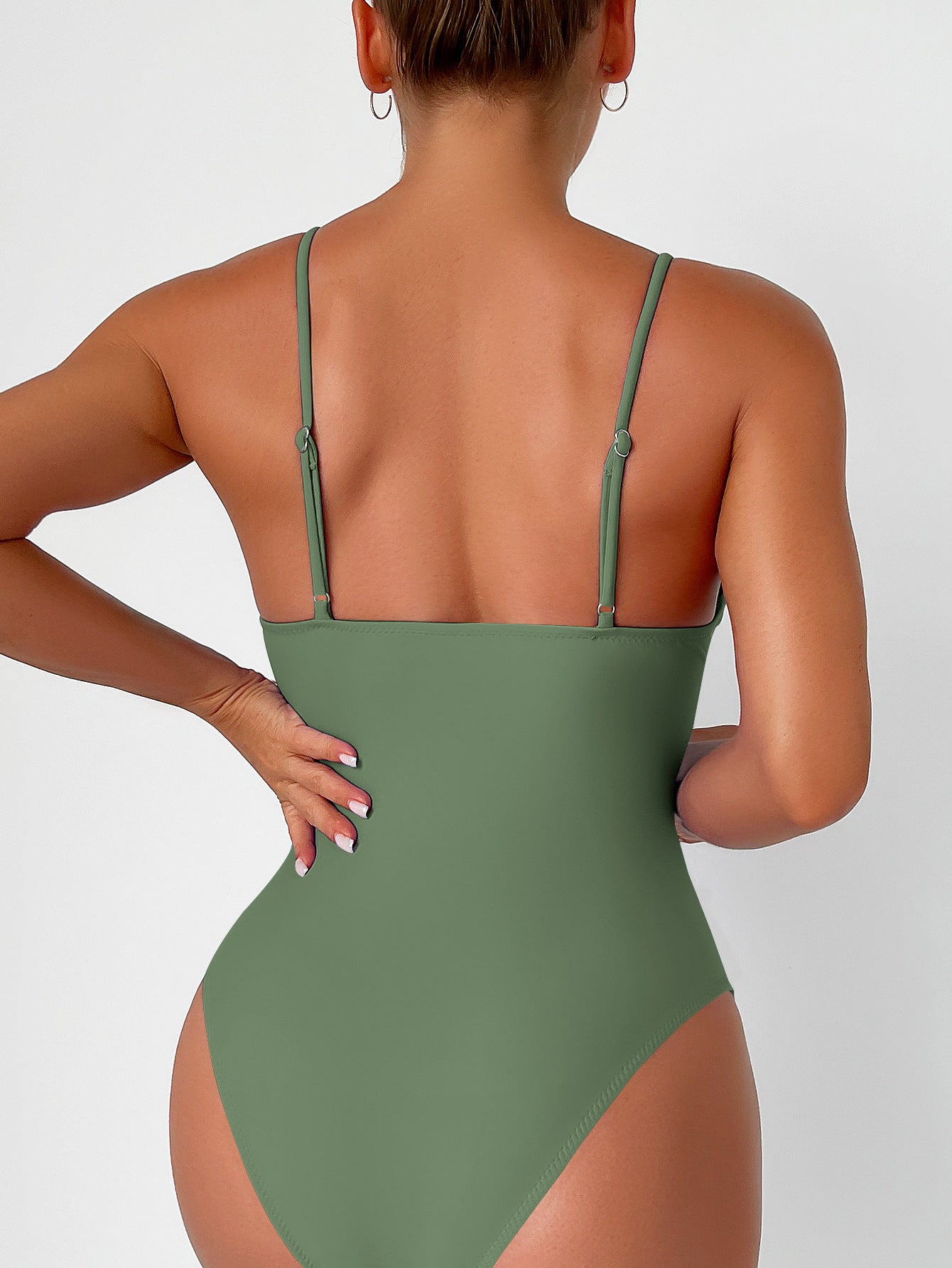 WW | Bauchkontrolle Haken Design Bedrucktes Tankini Set