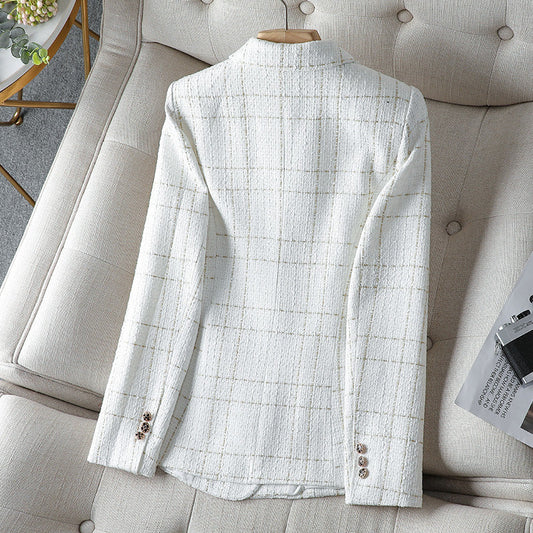 WW | Blazer Tailored Fit Textured Tweed Double-breasted with Buttons