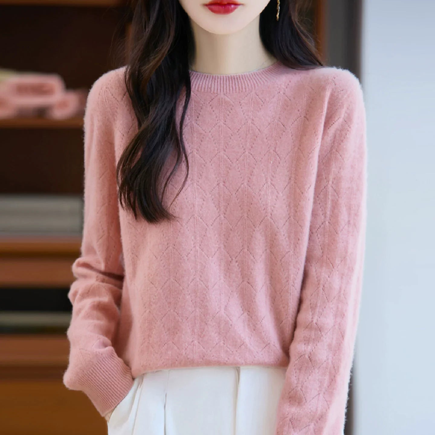 WW | Cashmere Sweater Women's Elegant Knit Design, Soft & Warm