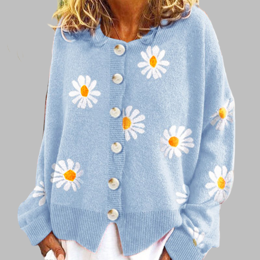 WW | Knitted Floral Sweater for Women