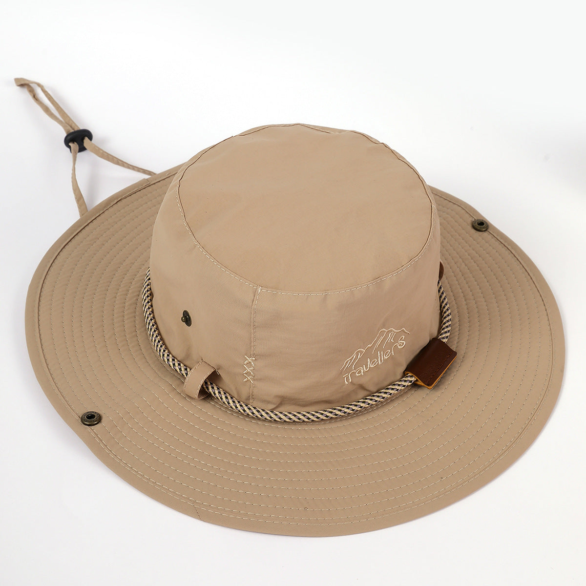 Damen Sonnenhut mit breiter Krempe und integriertem Nackenband WW