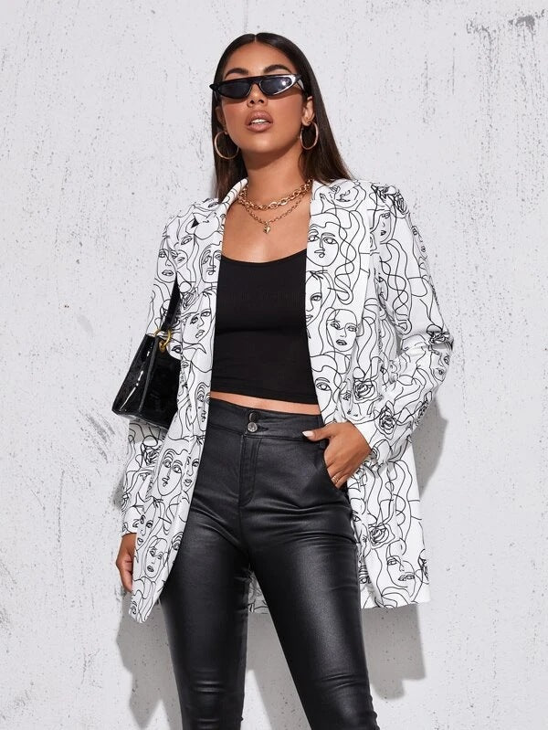 WW | Women's Artistic Print Blazer