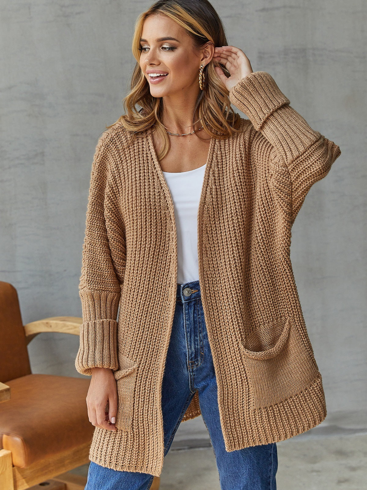 WW | Oversized Knit Cardigan For Comfortable Styles