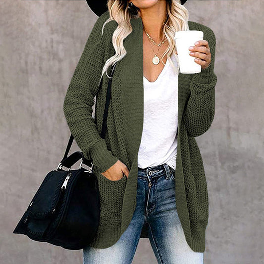 WW | Modische Strickstrickjacke mit Design