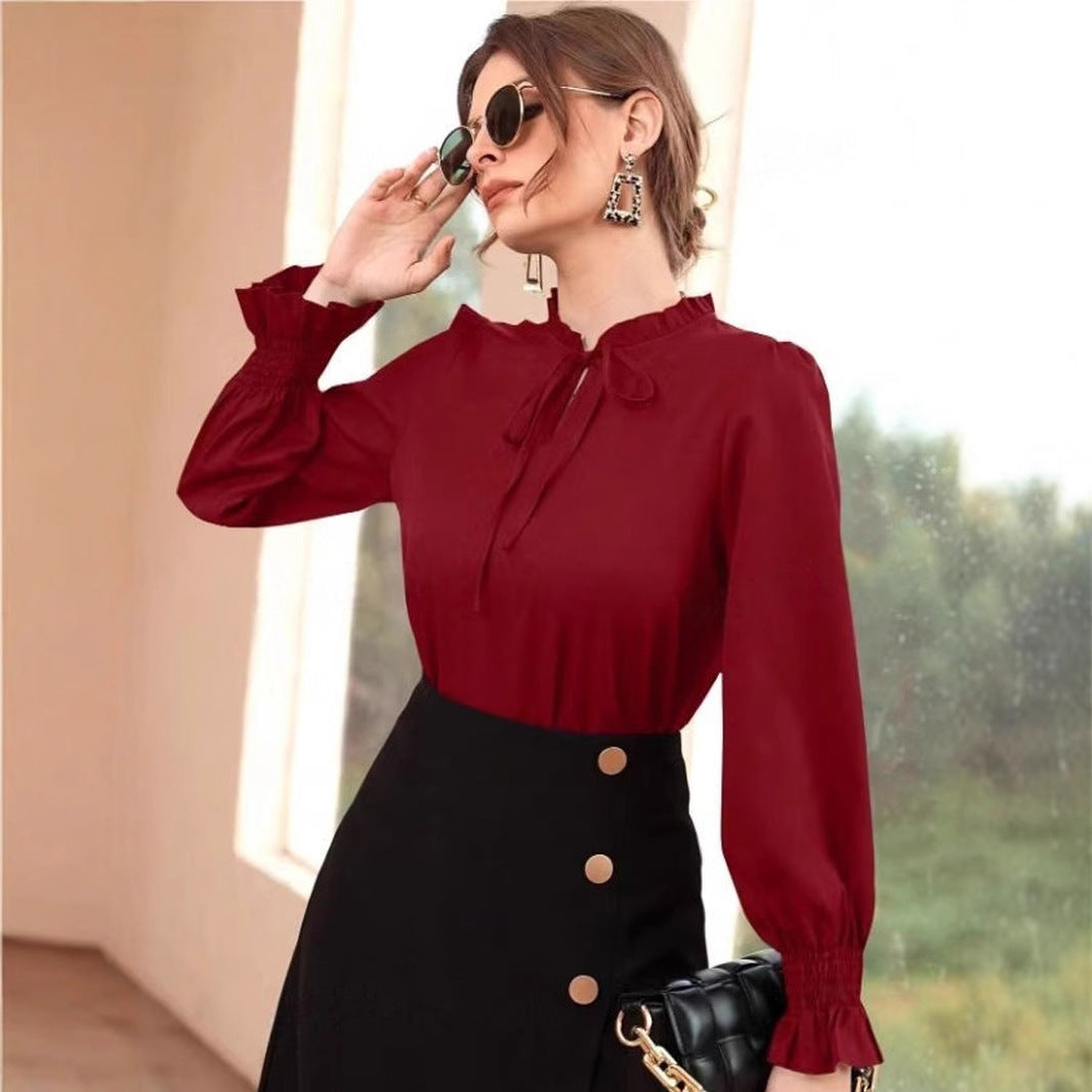WW | Satin Long Sleeve Shirt