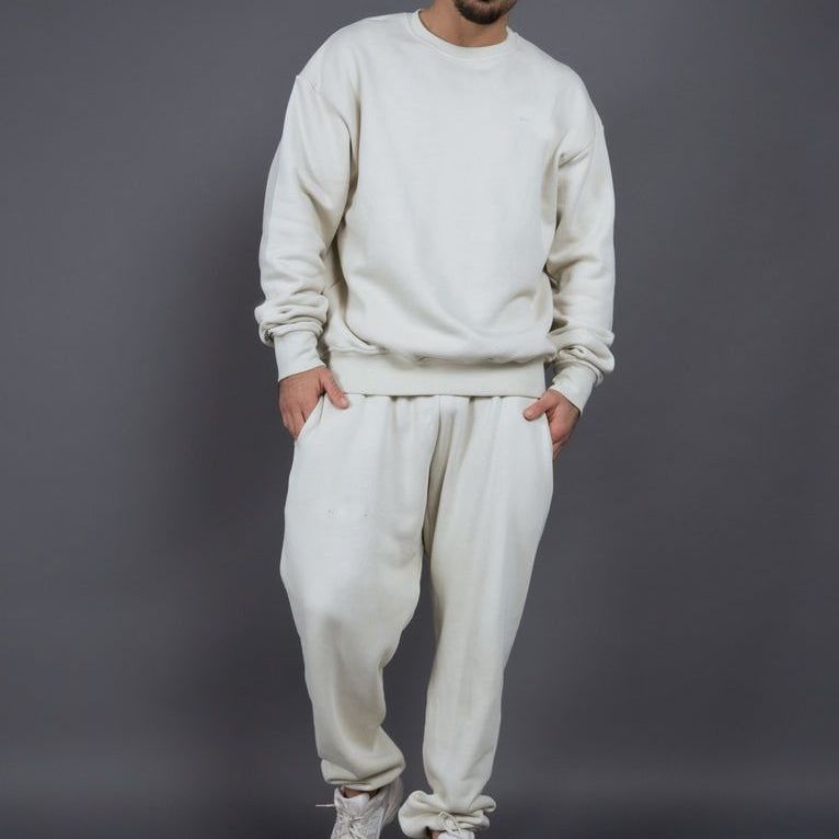 WW | Tracksuit Cotton Relaxed Fit Ribbed Edges Comfortable Loungewear