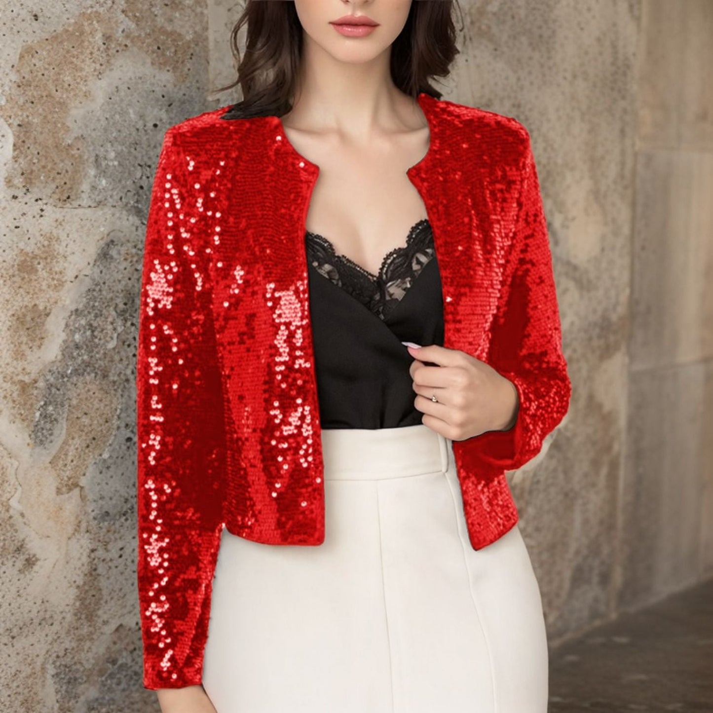 Women's Sequin Jacket in a Modern Cut WW