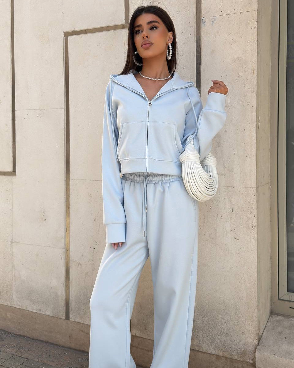 Damen lässiges Sweatshirt- und Jogginghose-Set WW