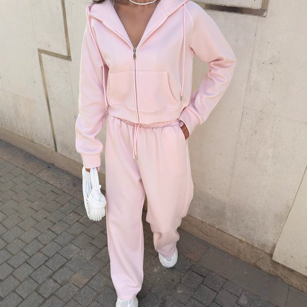 Damen lässiges Sweatshirt- und Jogginghose-Set WW