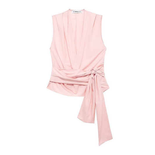 WWMODE | Cardigan mit Schleifen-Dekoration Weste lange Hose Anzug