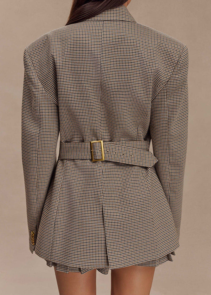 WW | Fitted Plaid Blazer Set