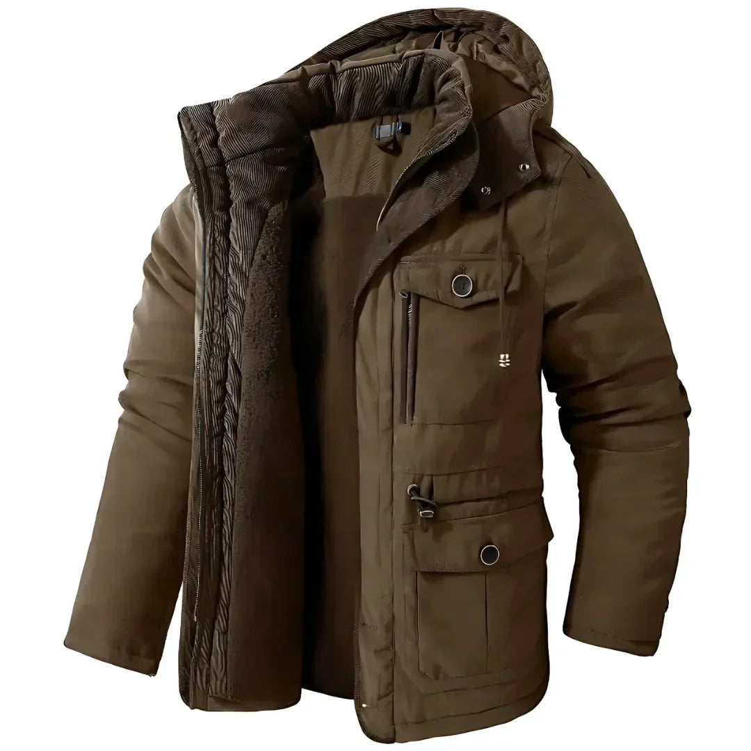WW | Herren Wintermantel Wind & Wasserdicht Outdoor Mantel
