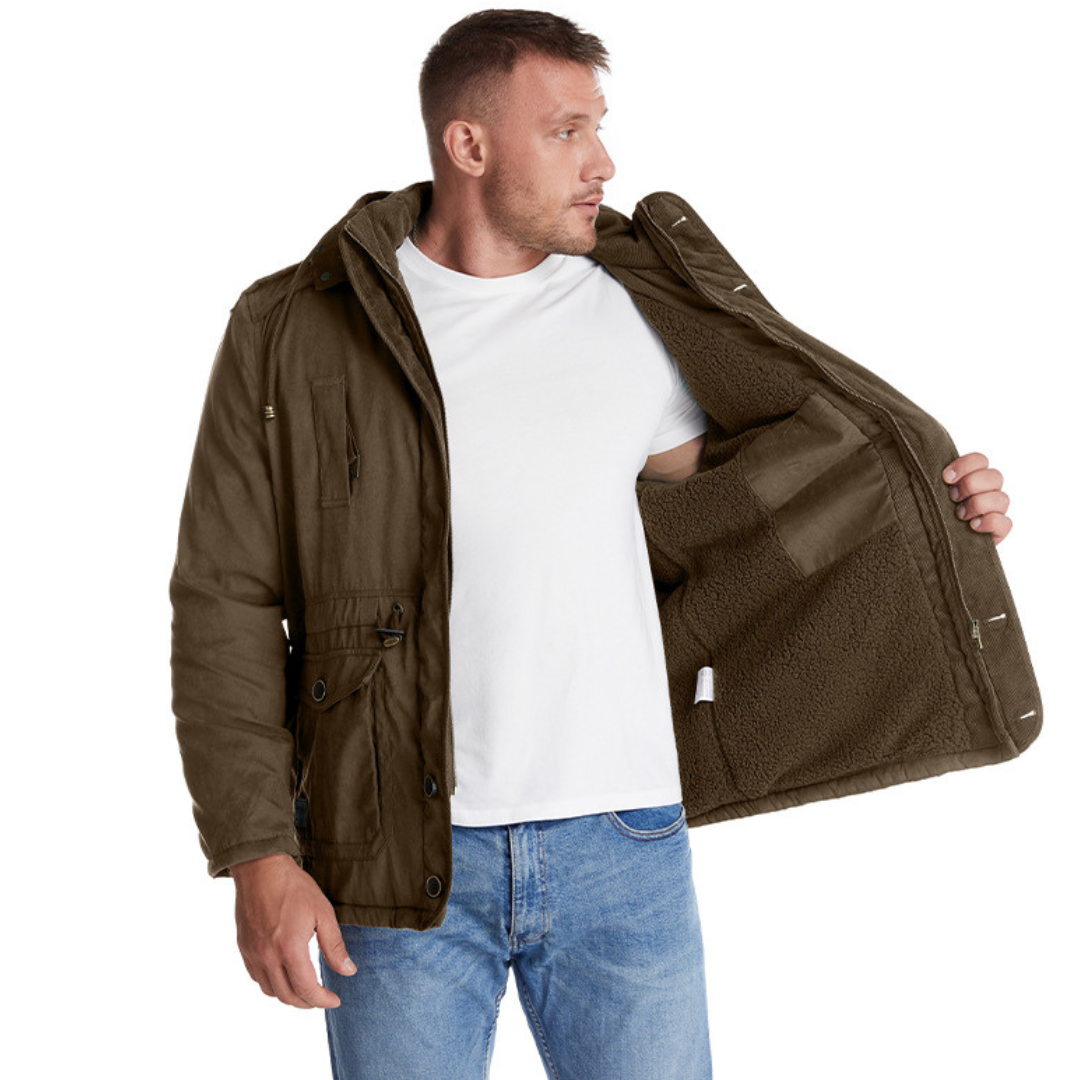 WW | Herren Wintermantel Wind & Wasserdicht Outdoor Mantel