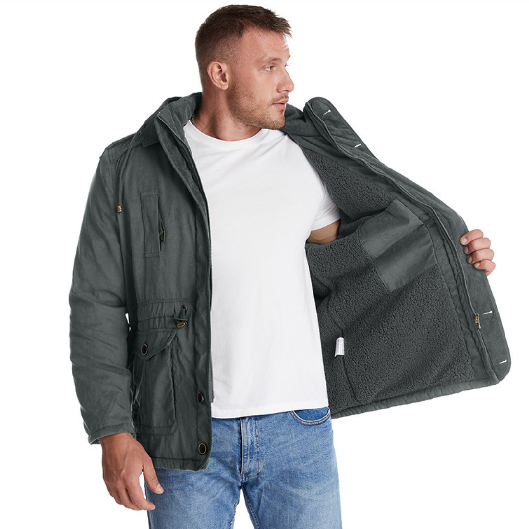 WW | Herren Wintermantel Wind & Wasserdicht Outdoor Mantel