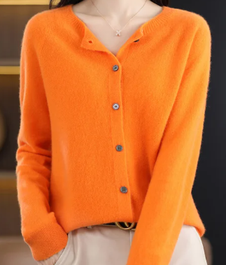 WW | Cardigan with Round Neck Women's Sweater