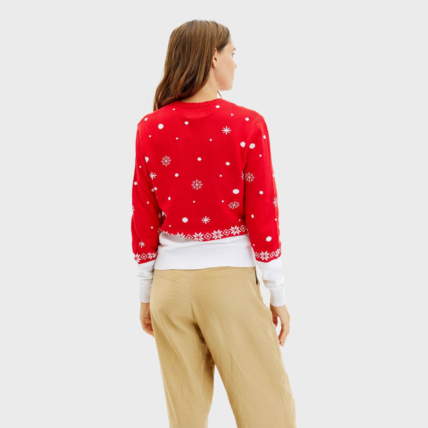 WW | Rudolfs Weihnachtspullover Rot - Damen