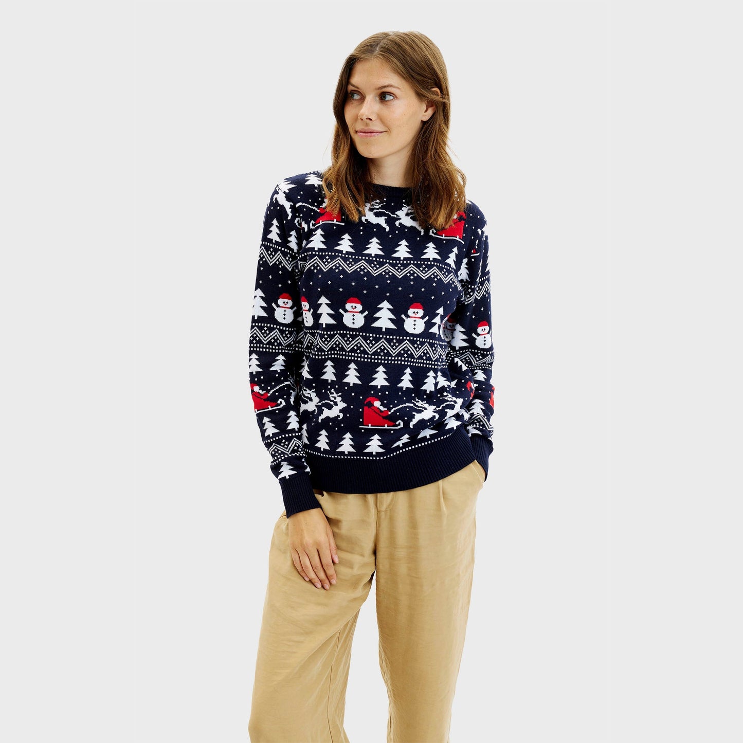 WW | Der stilvolle WeihnachtsPullover Navy - Damen