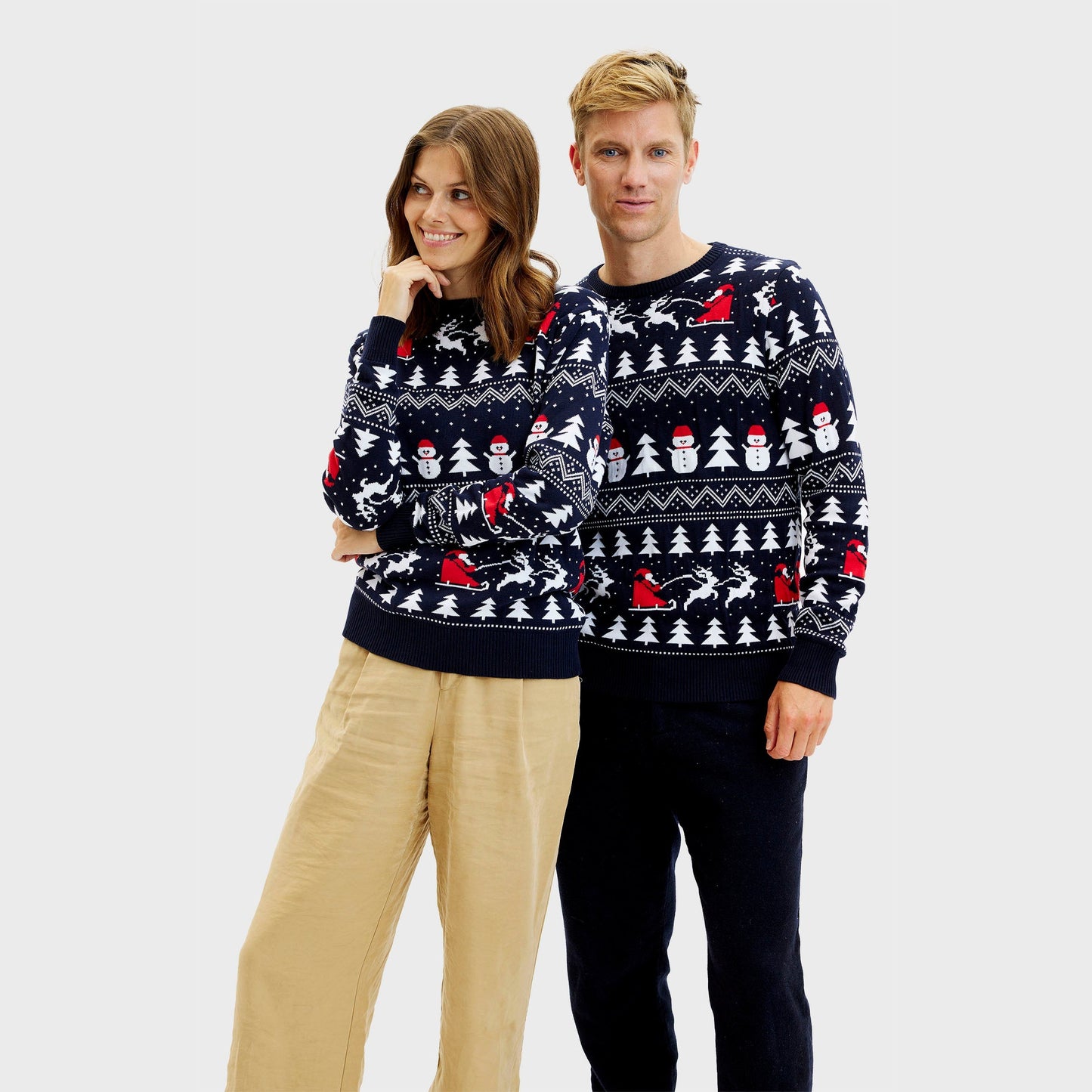 WW | Der stilvolle Weihnachtspullover Navy - Herren