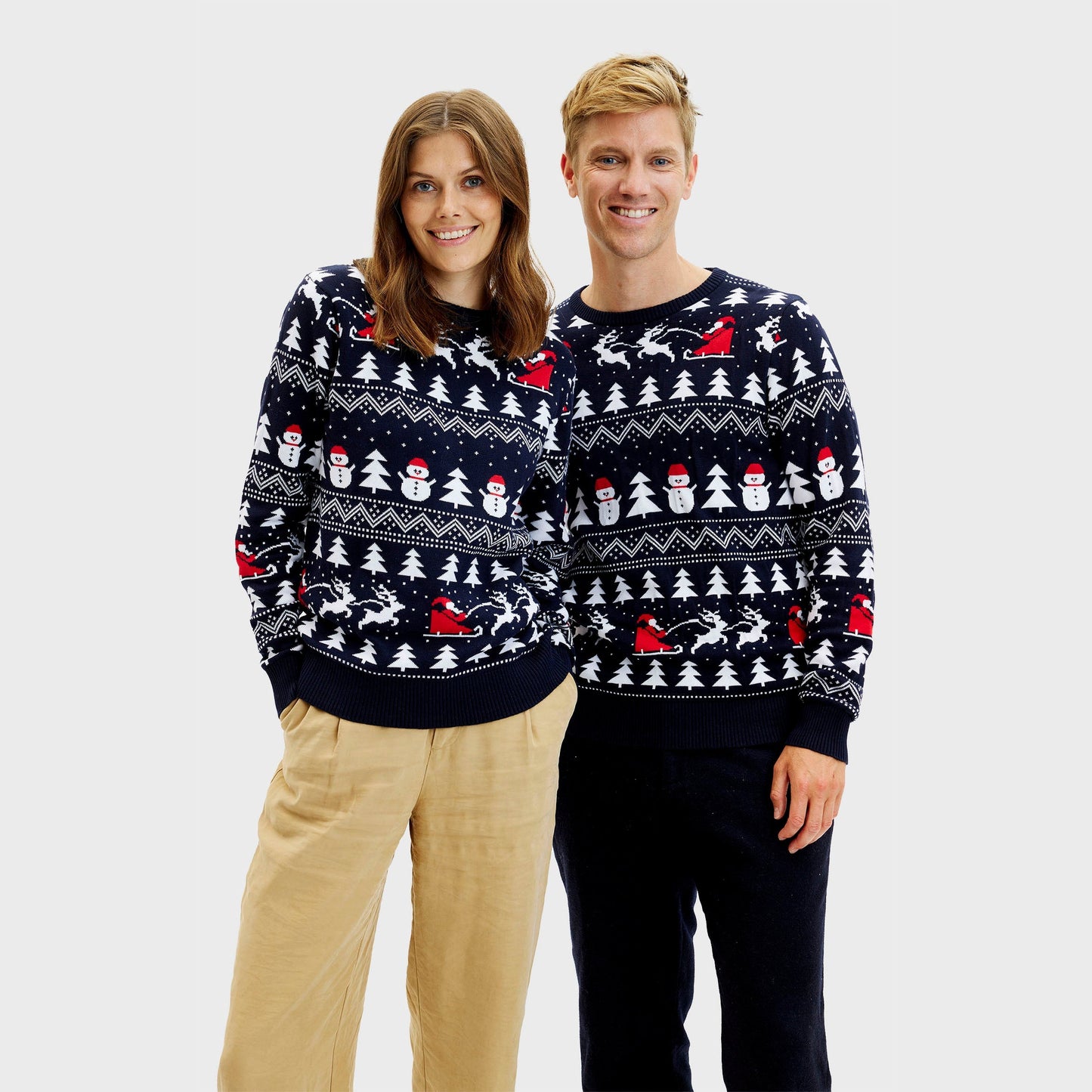 WW | Der stilvolle Weihnachtspullover Navy - Herren