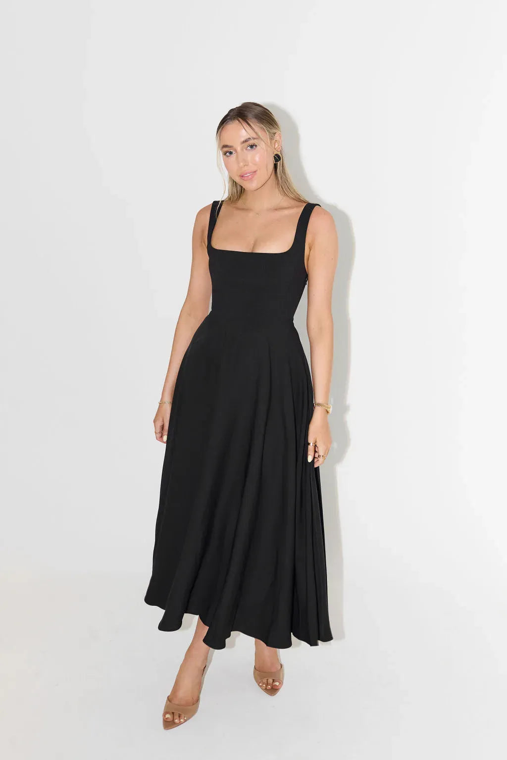 YARA-BELLE | Midikleid mit hoher Taille