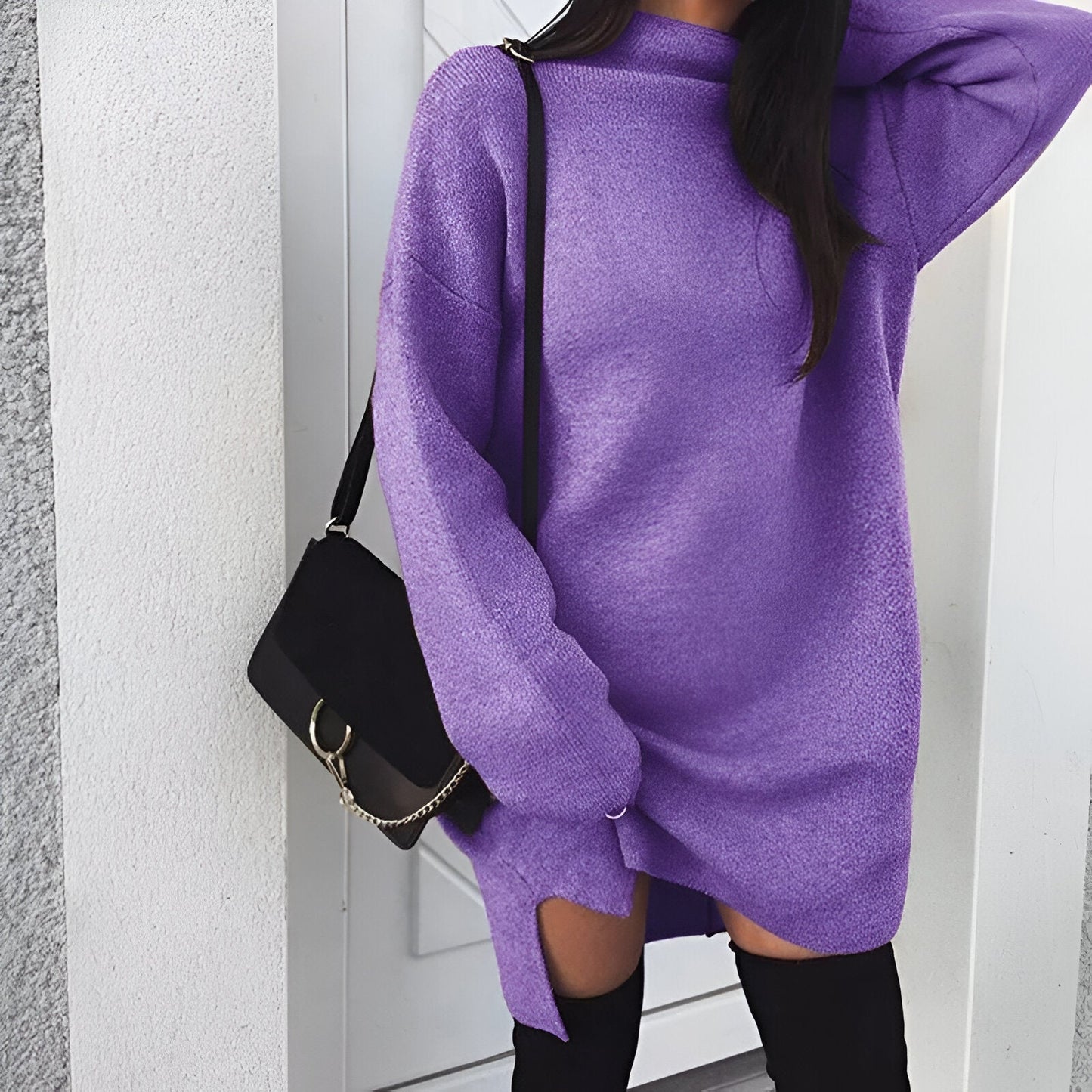 WW | 2024 Herbst Oversized Rollkragenkleid
