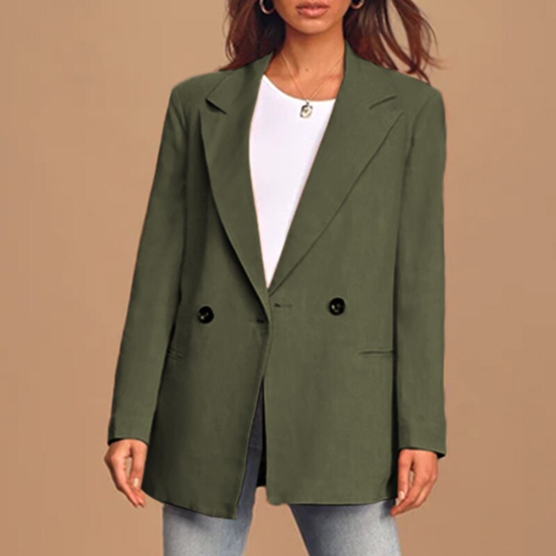 WW | Blazer Übergroß Fit Doppelreihig Mit Knöpfen Klassische Revers