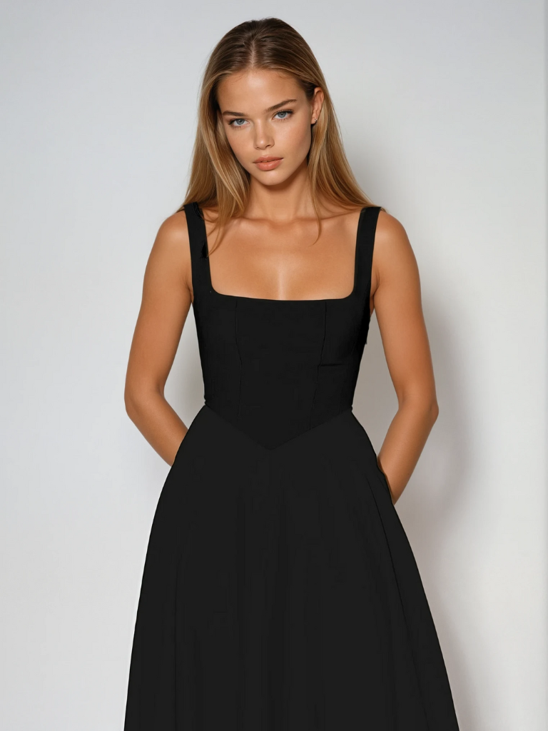 Lucinda™ | Dress with crimson elegance