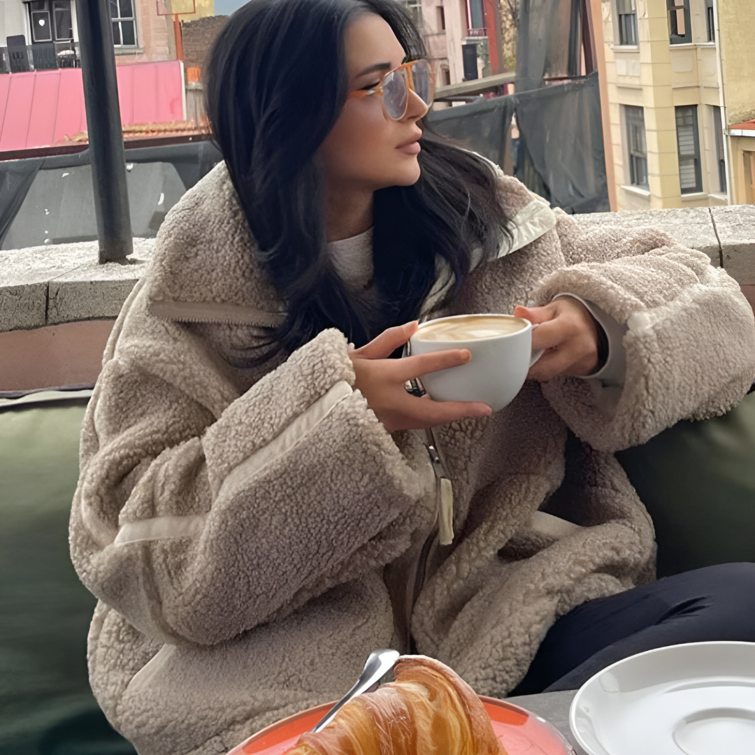 WW | Chic Teddy Fleece Jacket Beige for Stylish Comfort