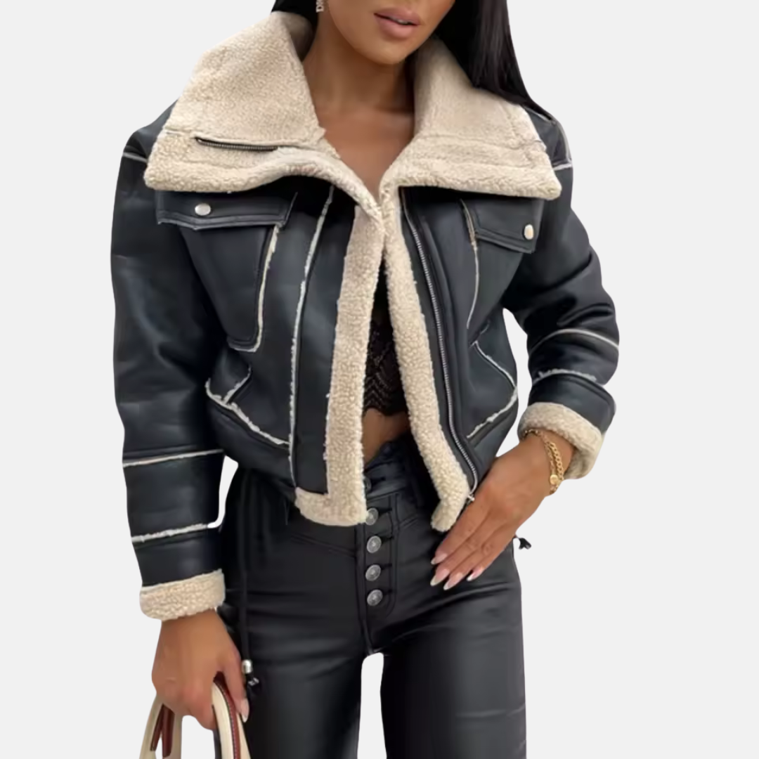 WW | Faux leather jacket in a trendy style