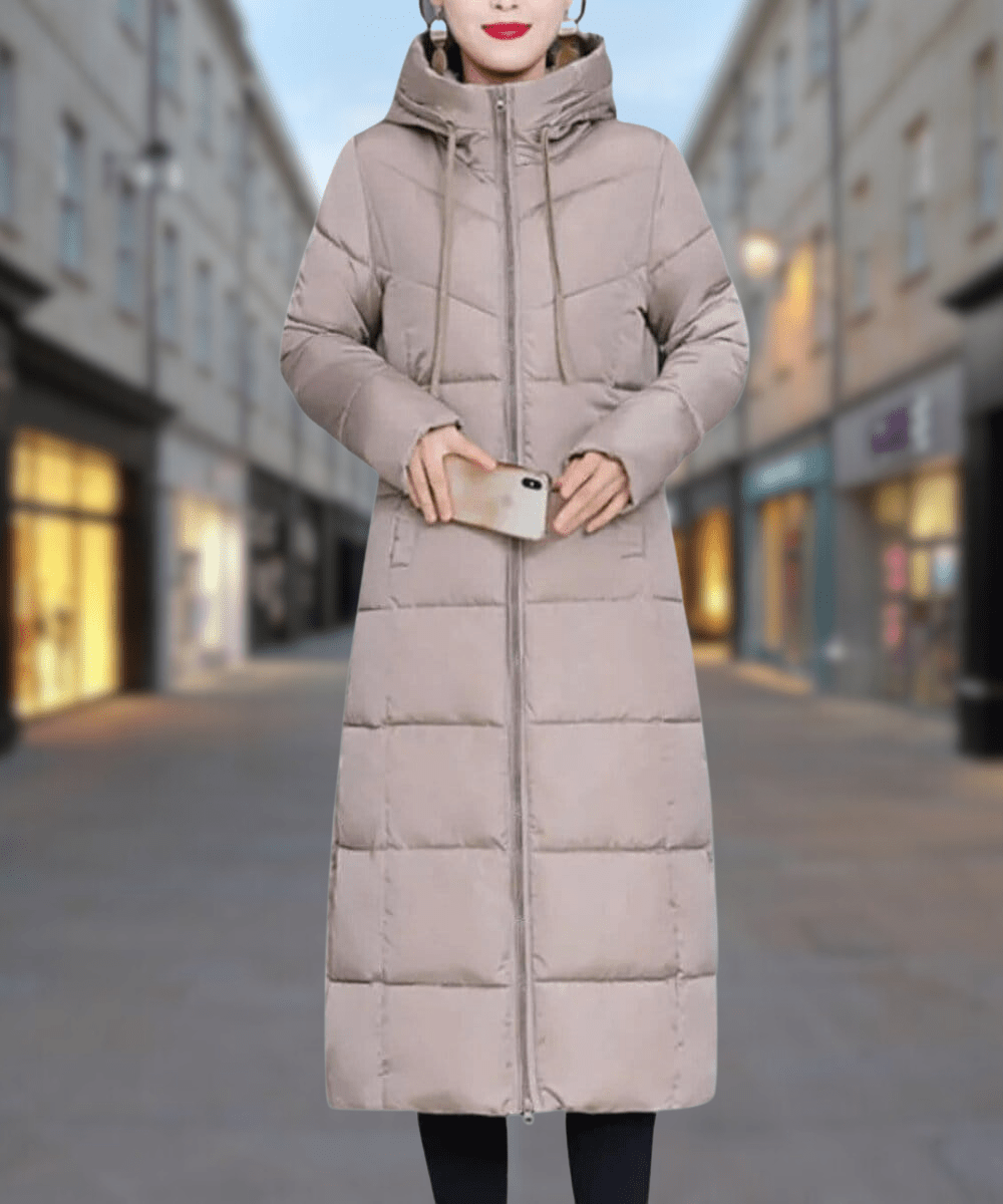 WW | Quilted Puffer Jacket - Hood Insulation - Winter Warmth - Elegant Maxi Length
