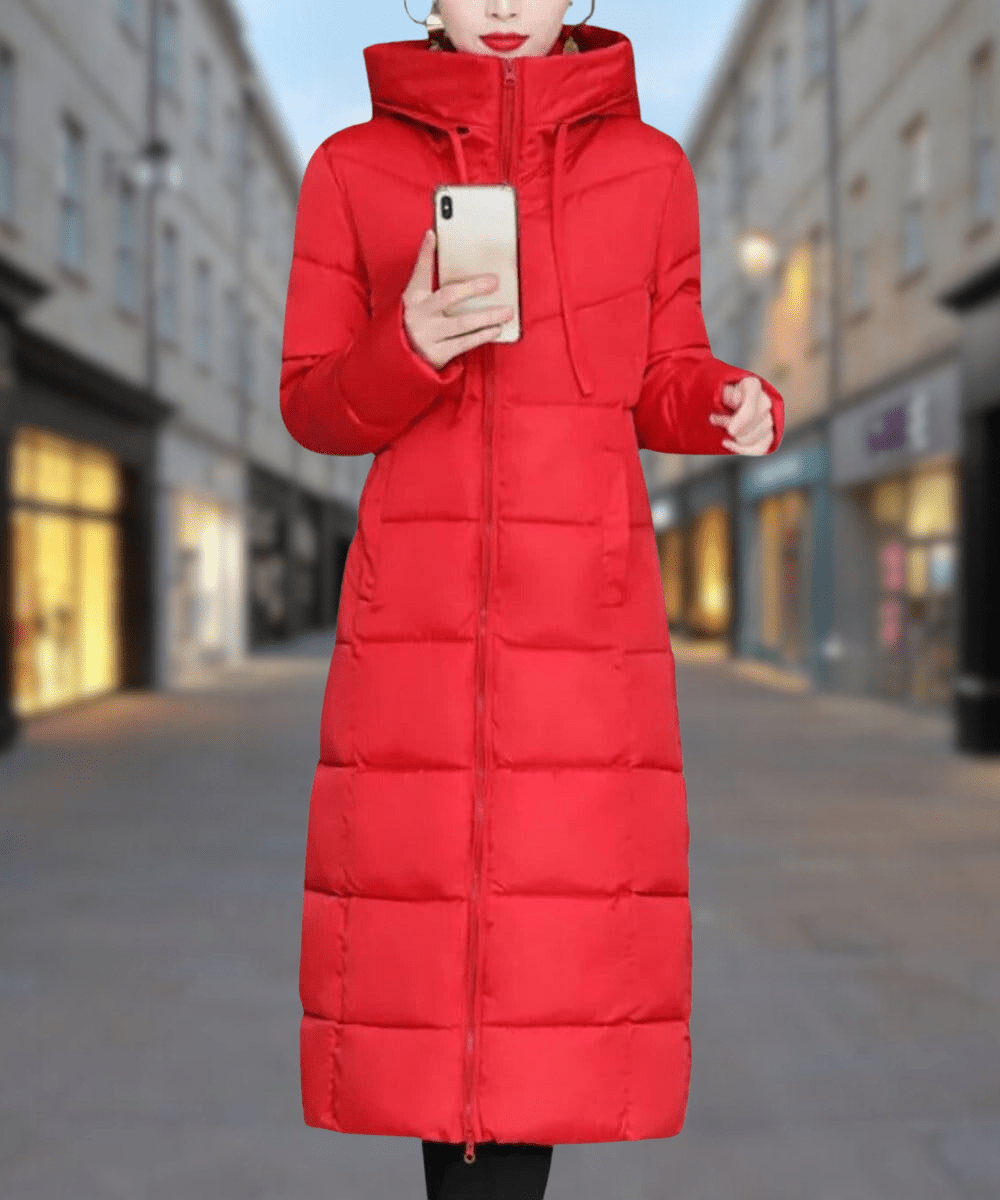WW | Quilted Puffer Jacket - Hood Insulation - Winter Warmth - Elegant Maxi Length
