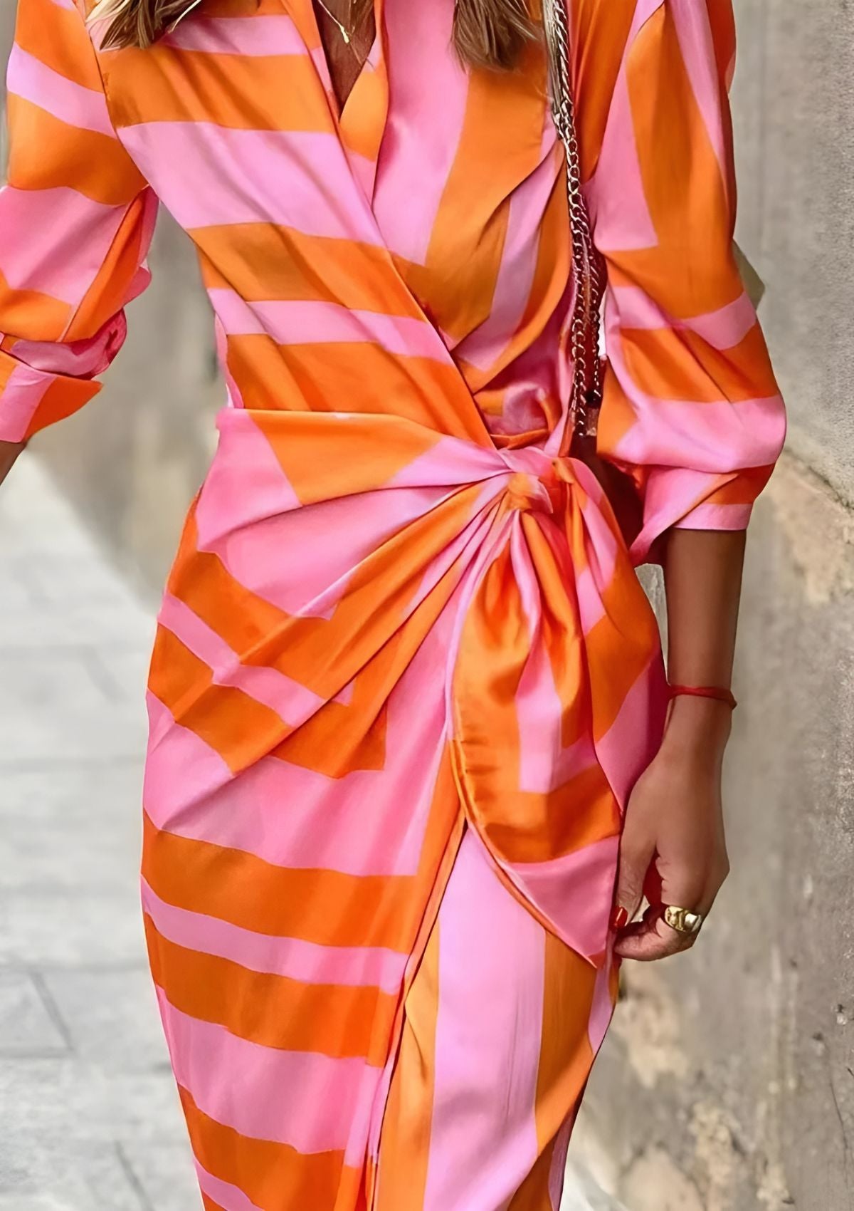 Emily | Fitted Shirt Dress with Print