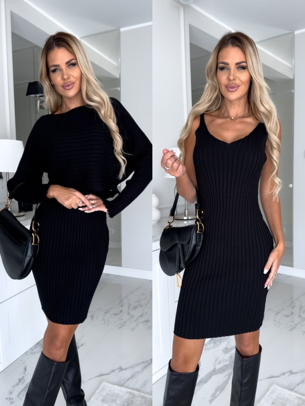 WW | Two-Piece Set (Dress + Sweater) – Stylish and Comfortable