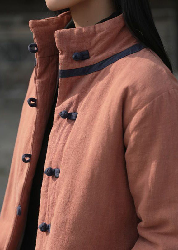WW | Warm Fine Cotton-Filled Coats Chinese Button Winter